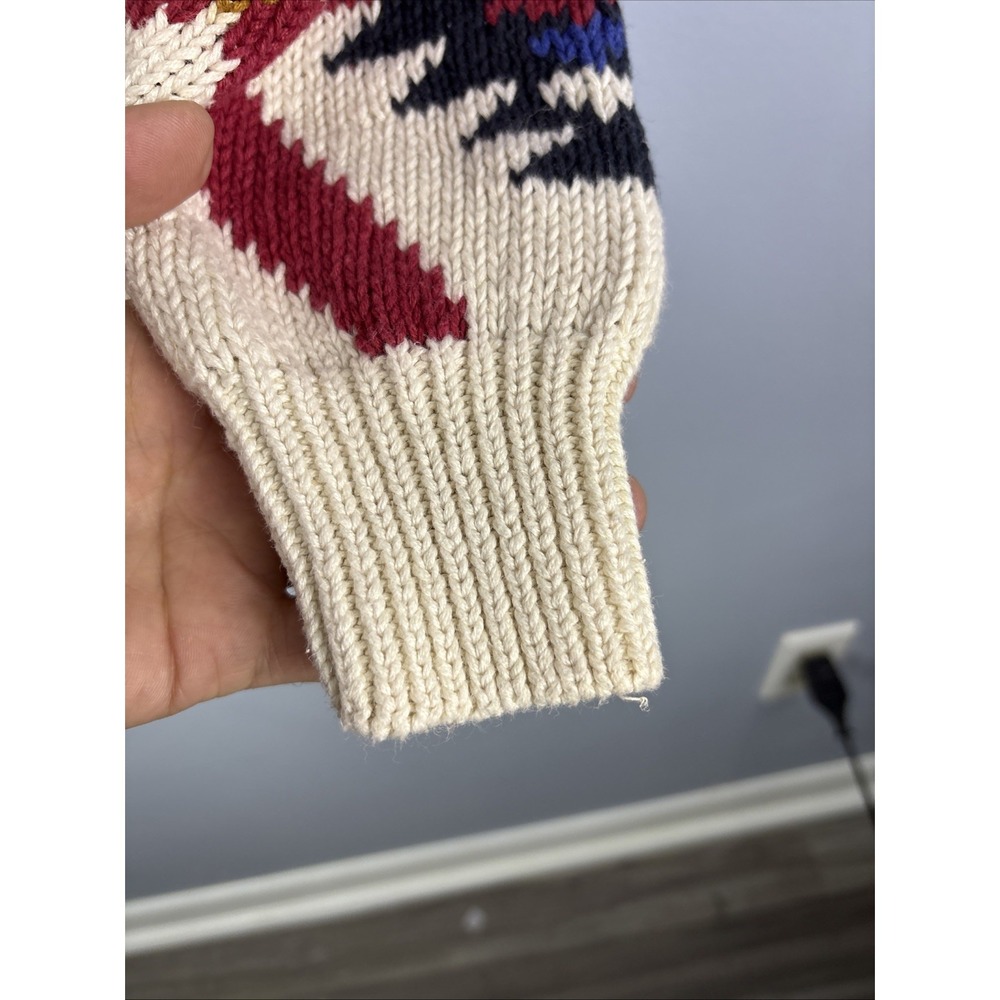Vintage Members Only Aztec Southwest Pattern Grandpa Knit Sweater Size Large 80s - Picture 4 of 9